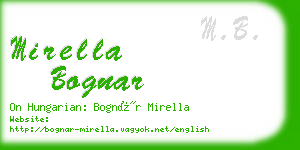 mirella bognar business card